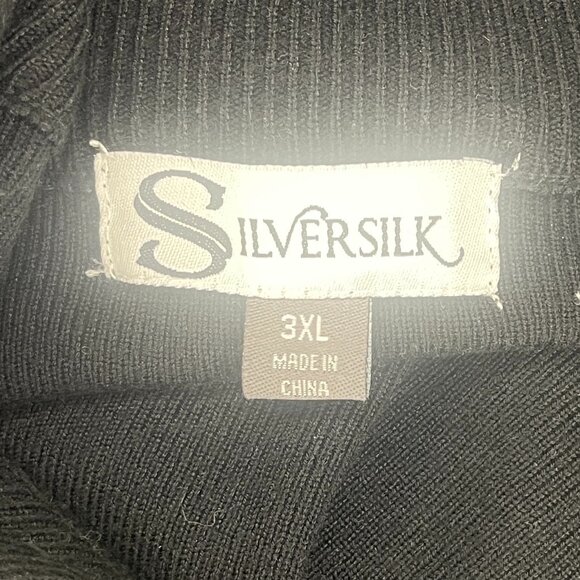 Silversilk Mens Sweater Jacket black full zip Pockets 3XL - Picture 4 of 7